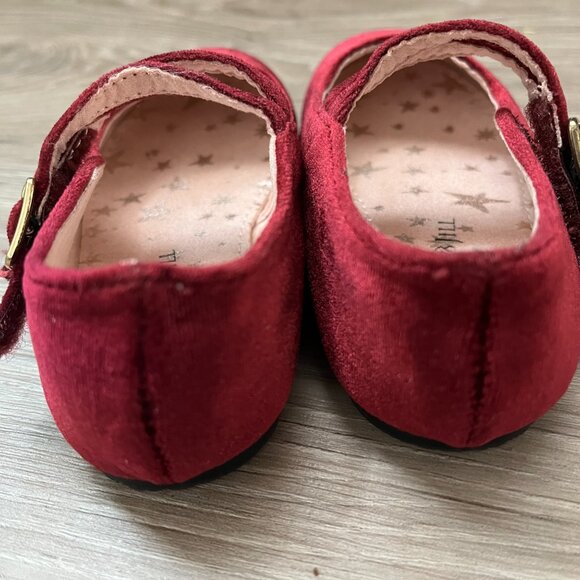Christie & Jill Toddler Girls Mary Jane Velvet Kids Flat Party Shoes Sz 6 - Picture 5 of 7